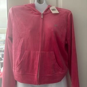 Juicy Couture Pink Velour Zip-Up Jacket